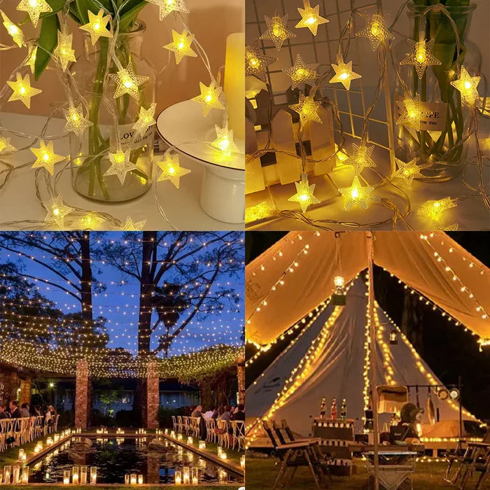 18 LEDs Star Shaped LED Fairy String Lights