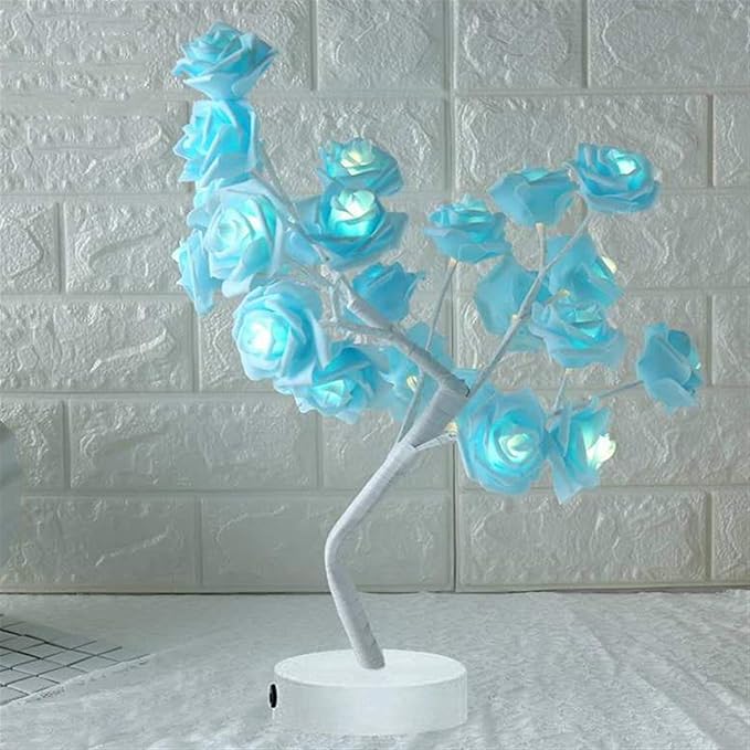 Rose LED Tree Lamp - Small Decorative Table Lamp for Ambient Lighting, ( Free Shipping )